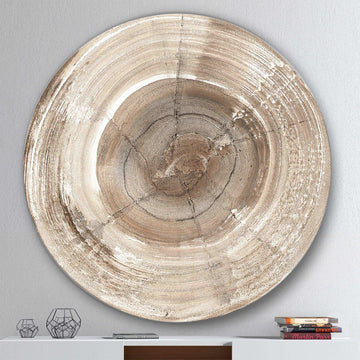 Circle natural elements II - Abstract Metal Circle Wall Art